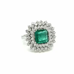Bague Diamants Emeraude