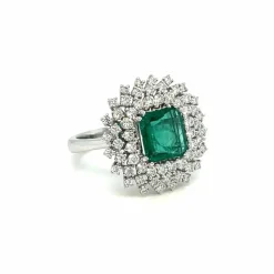 Bague Diamants Emeraude