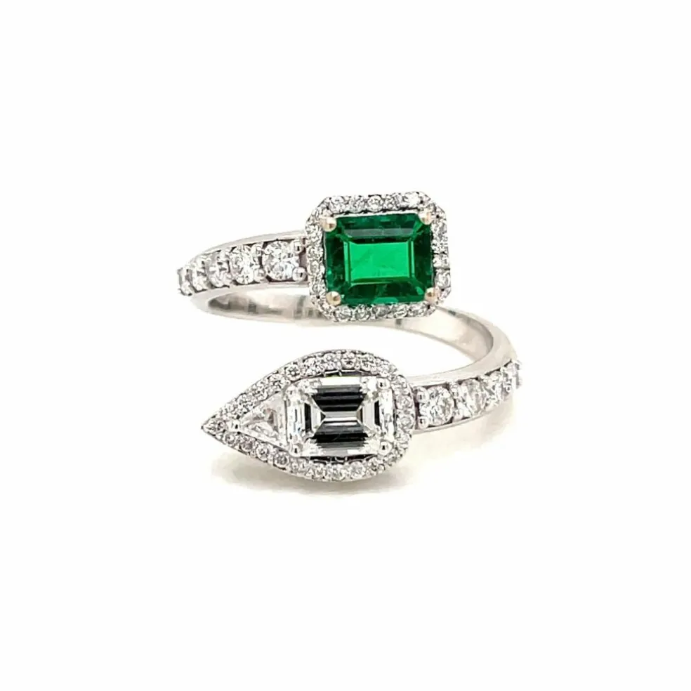 Bague Diamants Emeraude
