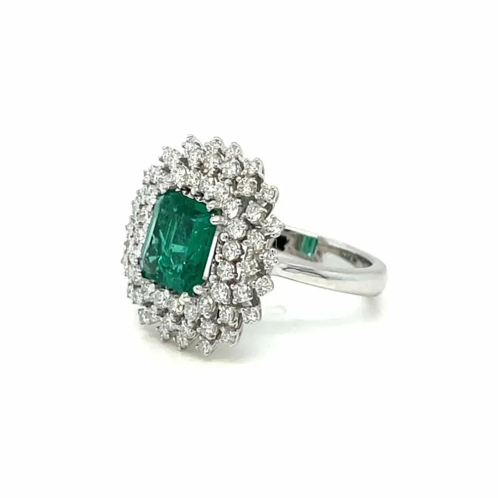 Bague Diamants Emeraude