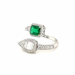 Bague Diamants Emeraude