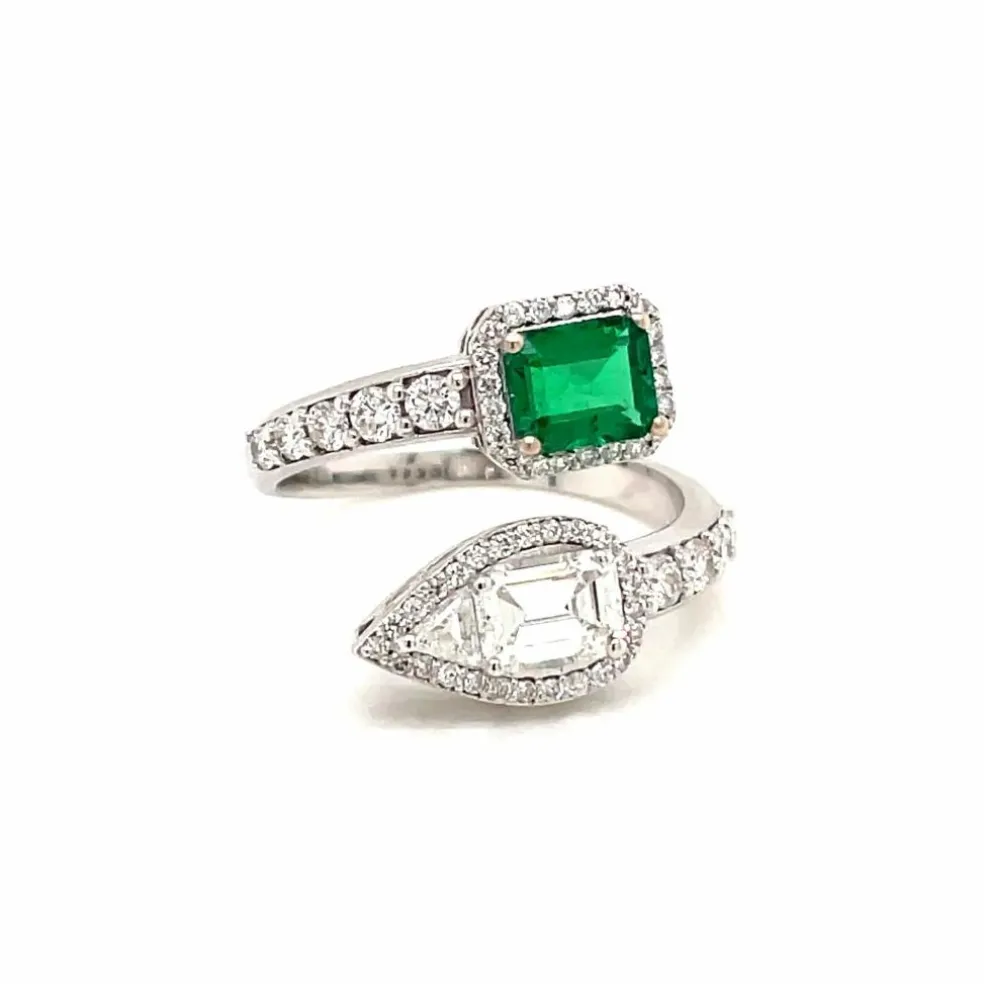 Bague Diamants Emeraude