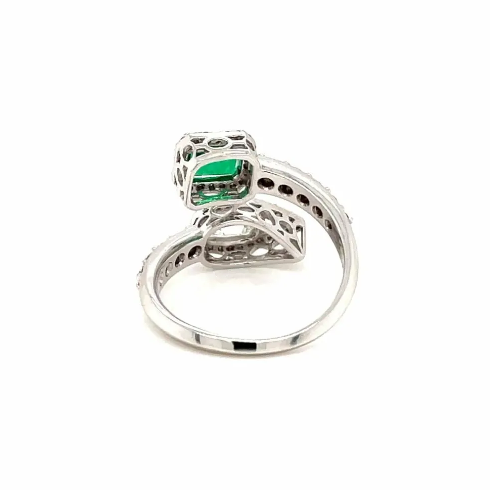 Bague Diamants Emeraude