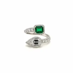 Bague Diamants Emeraude