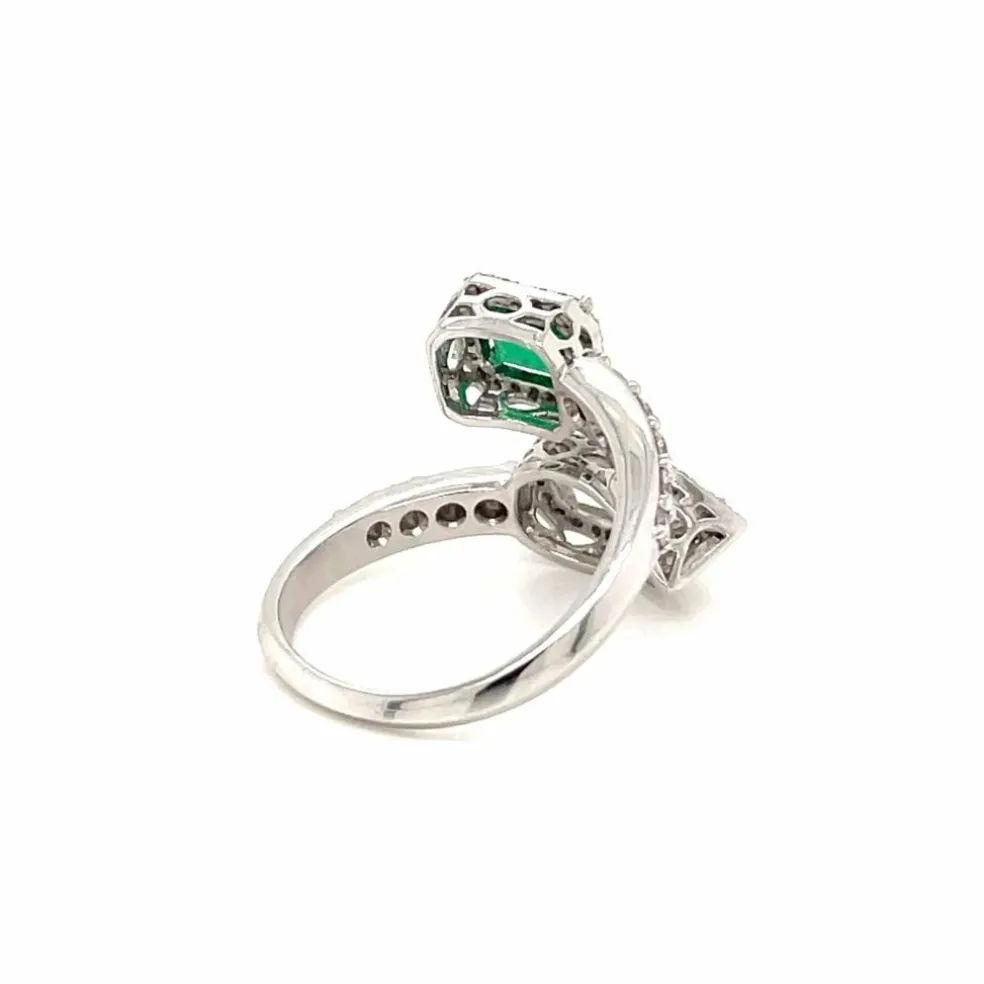 Bague Diamants Emeraude