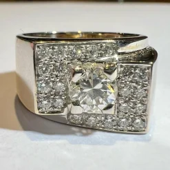 Bague Diamants, En Or 18 Blanc Carat, modèle