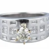 Bague diamants en or blanc