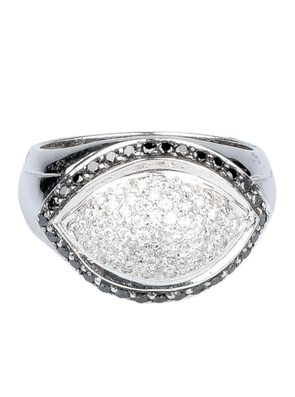 Bague diamants en or blanc