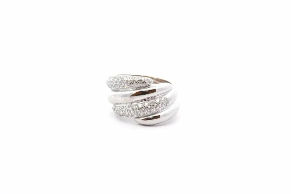 Bague diamants en or blanc 18k