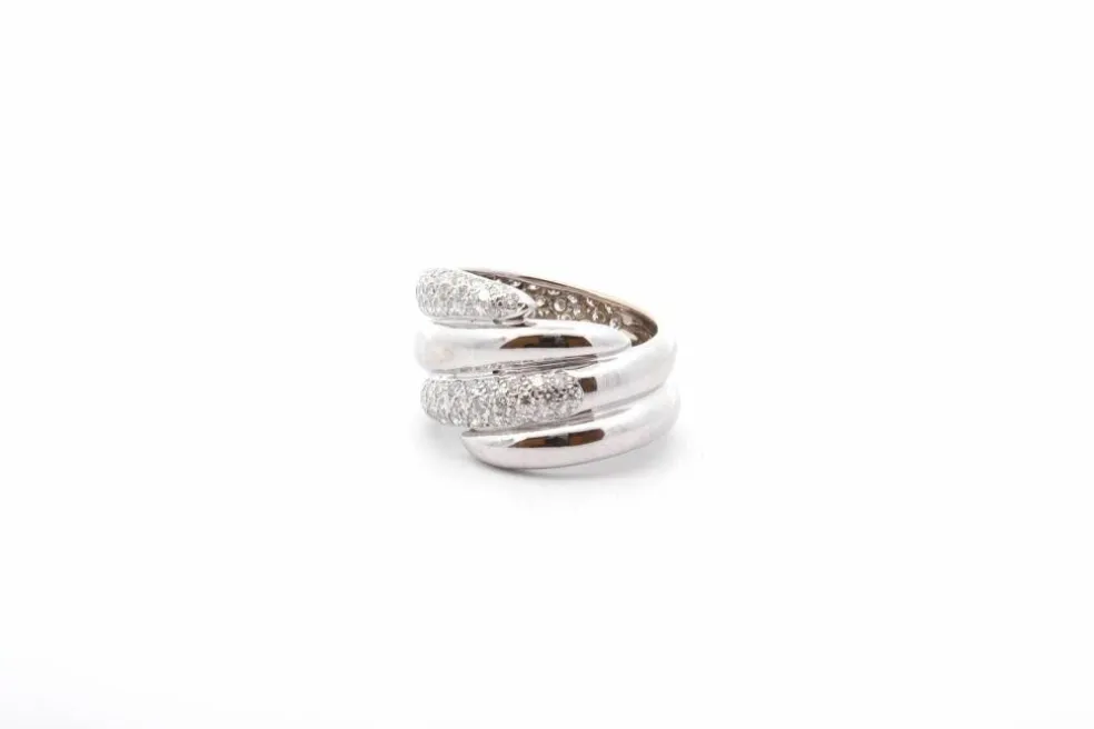 Bague diamants en or blanc 18k
