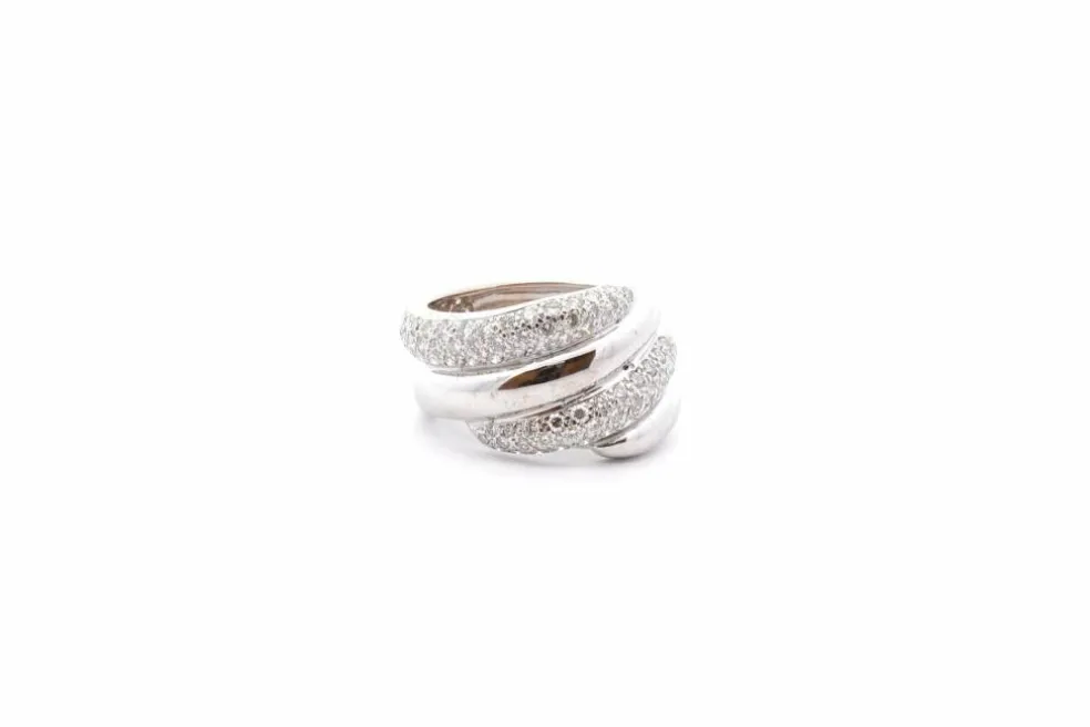 Bague diamants en or blanc 18k