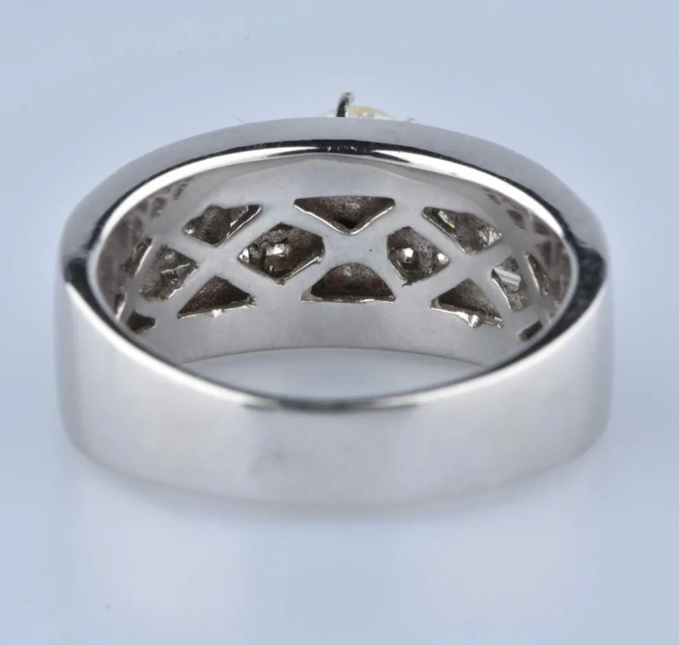 Bague diamants en or blanc