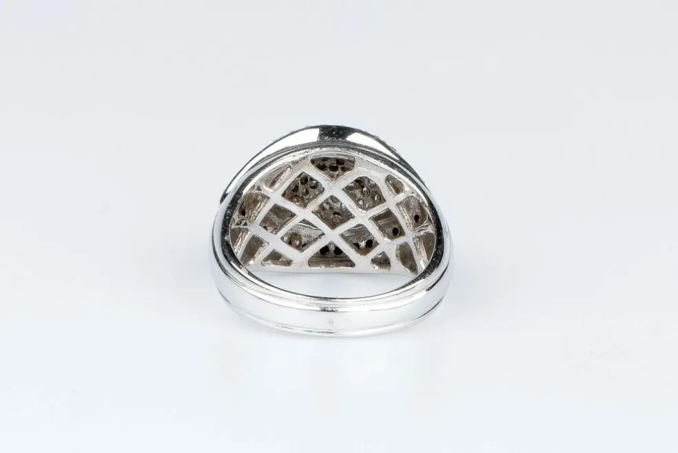 Bague diamants en or blanc