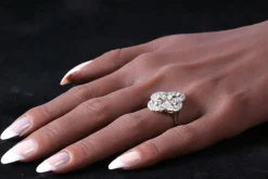 Bague diamants en or et platine des années 1930