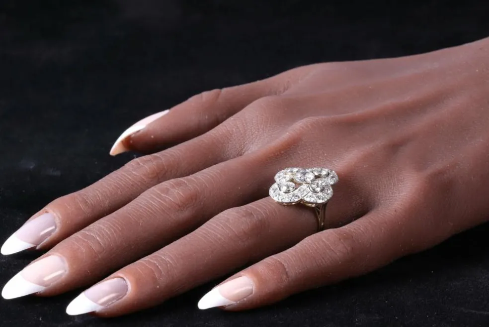 Bague diamants en or et platine des années 1930