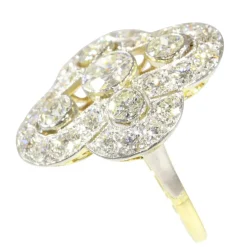 Bague diamants en or et platine des années 1930