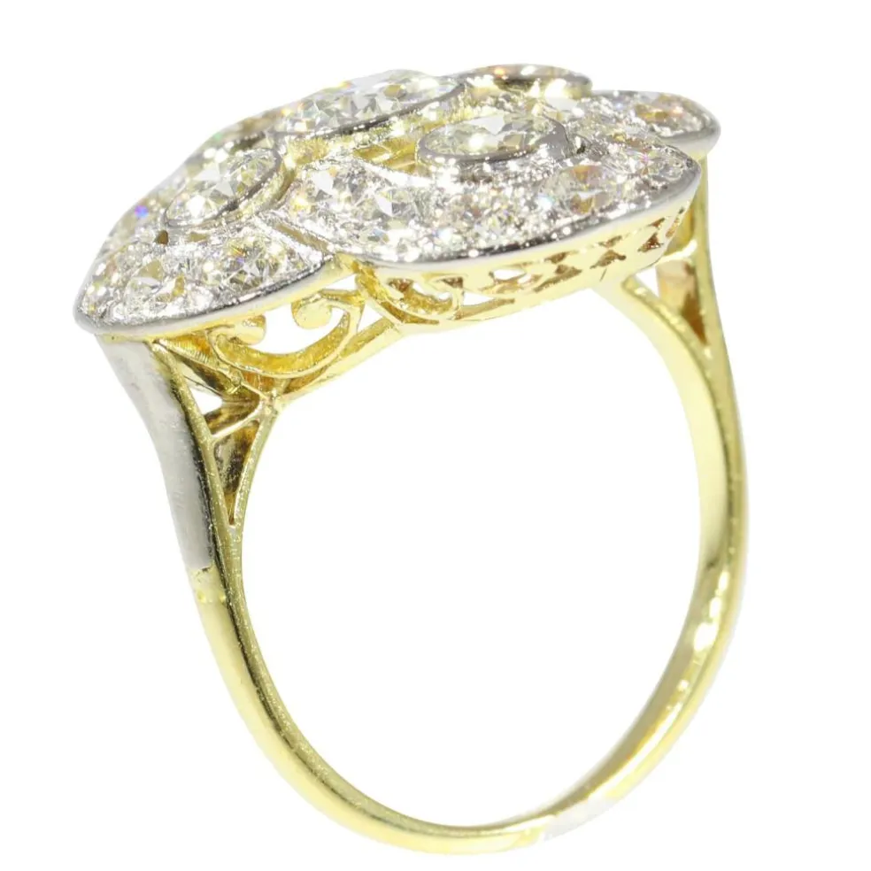 Bague diamants en or et platine des années 1930