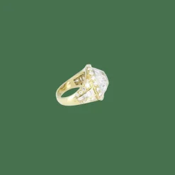 Bague diamants en or jaune