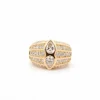 Bague diamants en or jaune