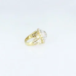 Bague diamants en or jaune