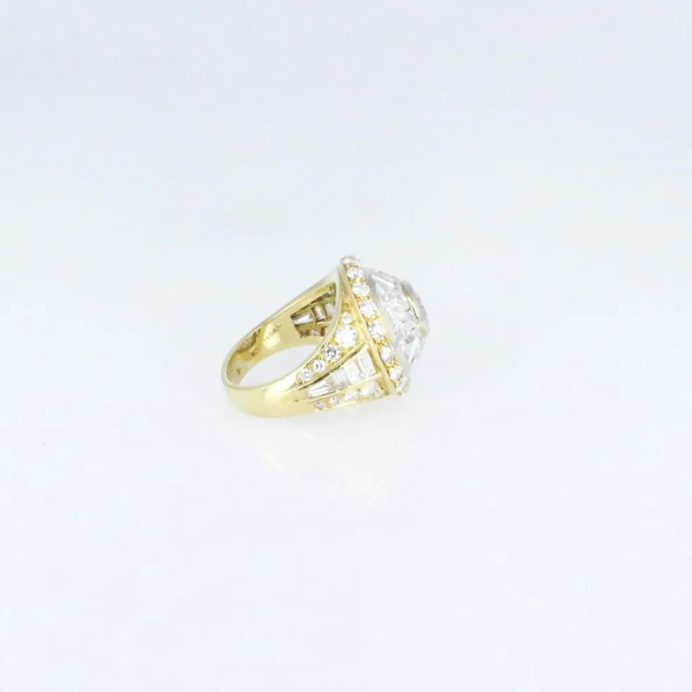 Bague diamants en or jaune