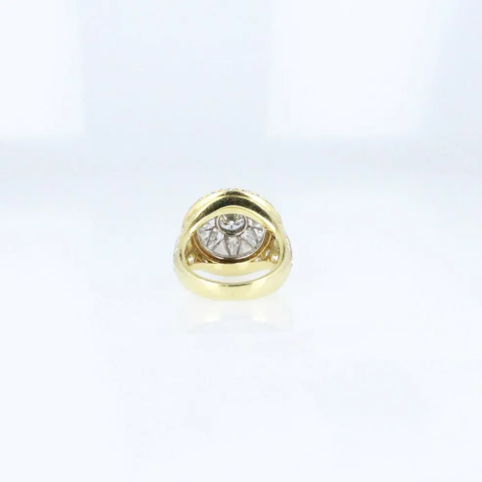 Bague diamants en or jaune