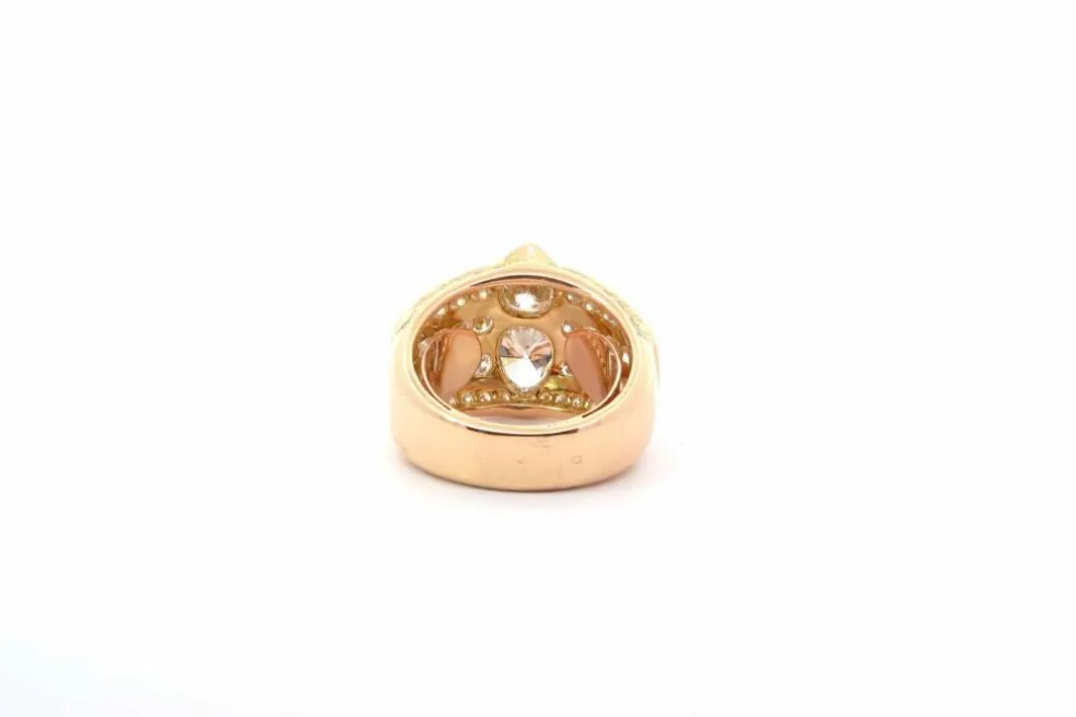 Bague diamants en or jaune
