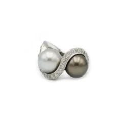 Bague Diamants et Perles