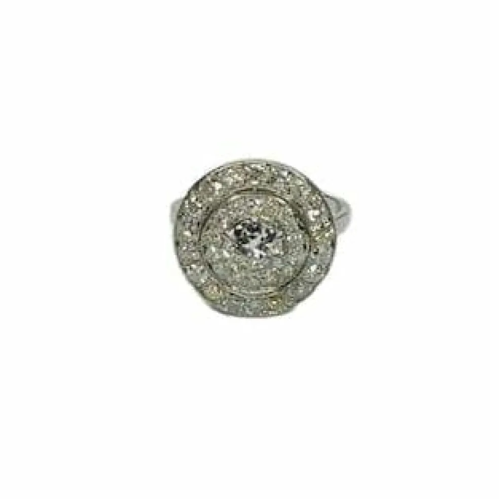Bague diamants et platine, époque Art Déco