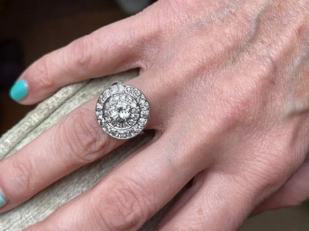 Bague diamants et platine, époque Art Déco