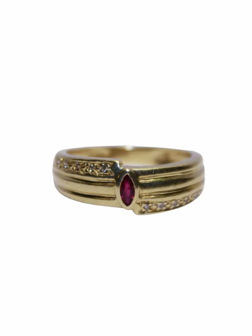 Bague Diamants et Rubis