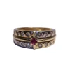 Bague Diamants et Rubis