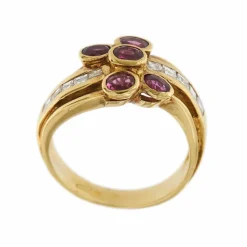 Bague diamants et rubis
