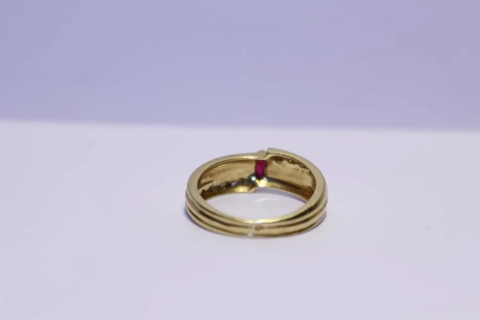 Bague Diamants et Rubis