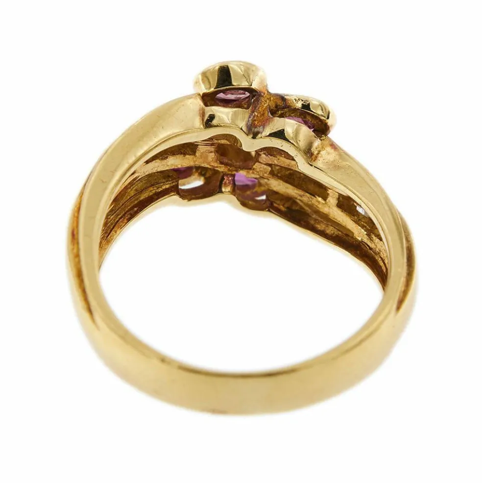 Bague diamants et rubis