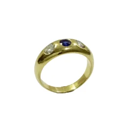 Bague Diamants et Saphir