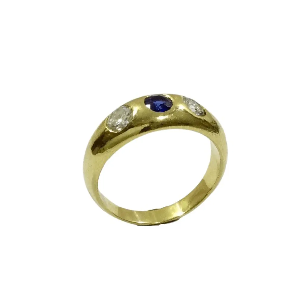 Bague Diamants et Saphir