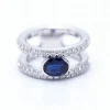 bague diamants et saphir