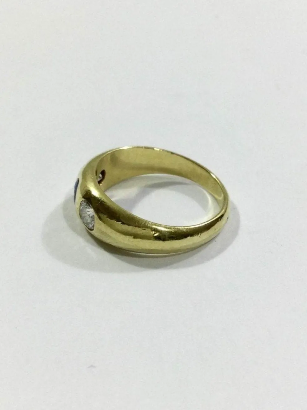 Bague Diamants et Saphir