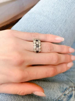 Bague Diamants et Saphirs
