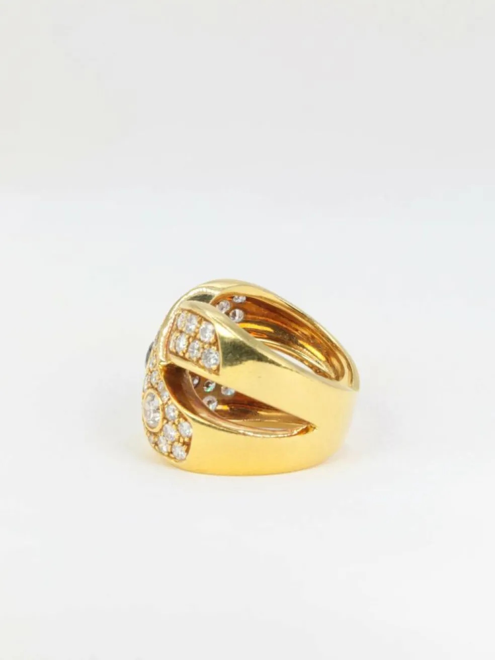 Bague Diamants et Saphirs
