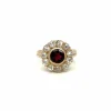 Bague Diamants Grenat