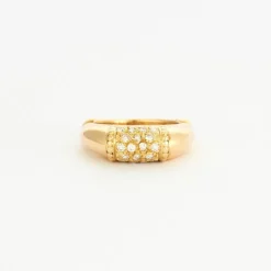 Bague diamants jonc or jaune