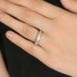 Bague Diamants Lune et Etoiles