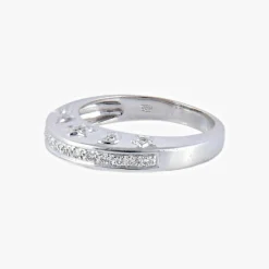 Bague Diamants Lune et Etoiles