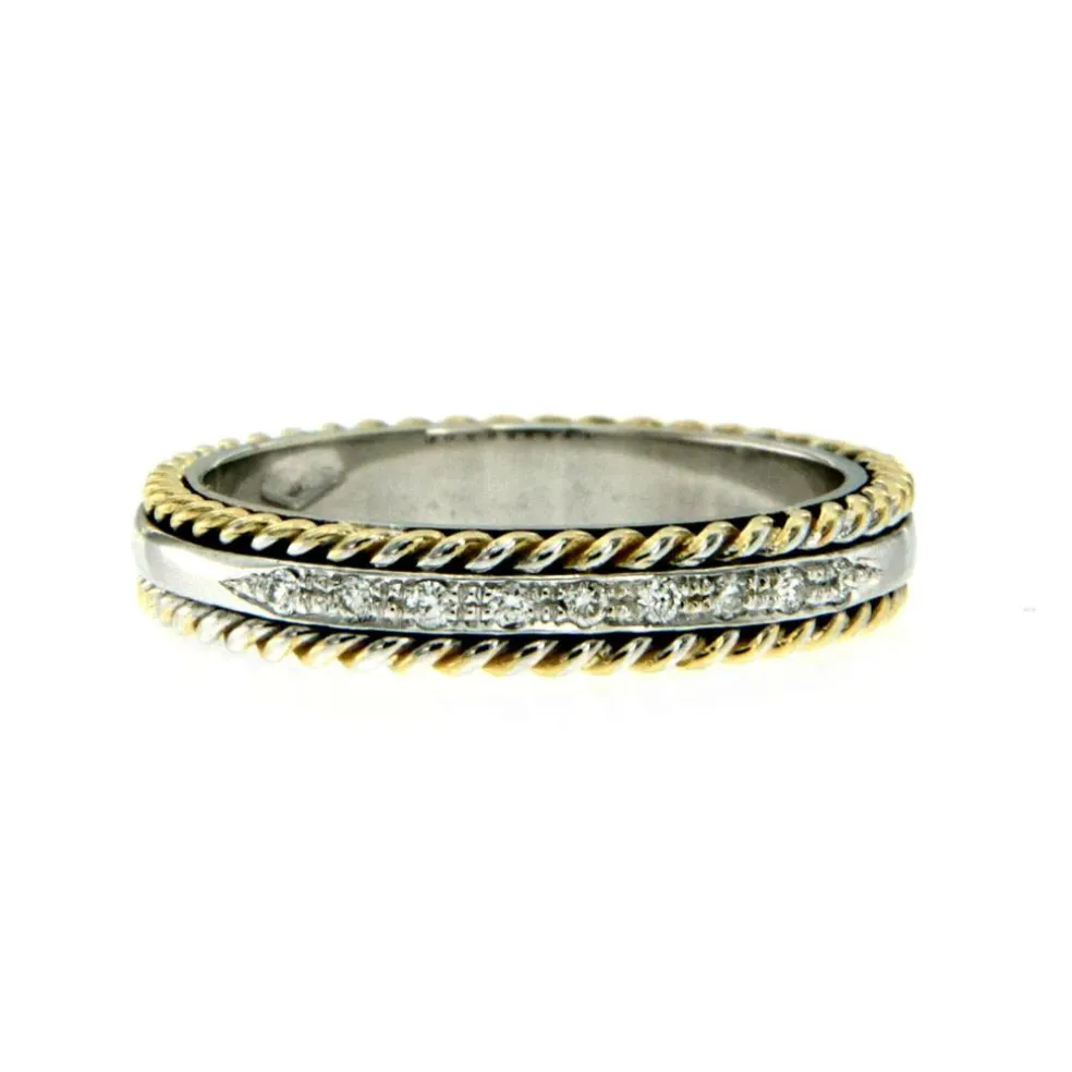 Bague Diamants motif corde