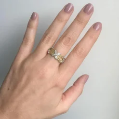 Bague Diamants motif corde