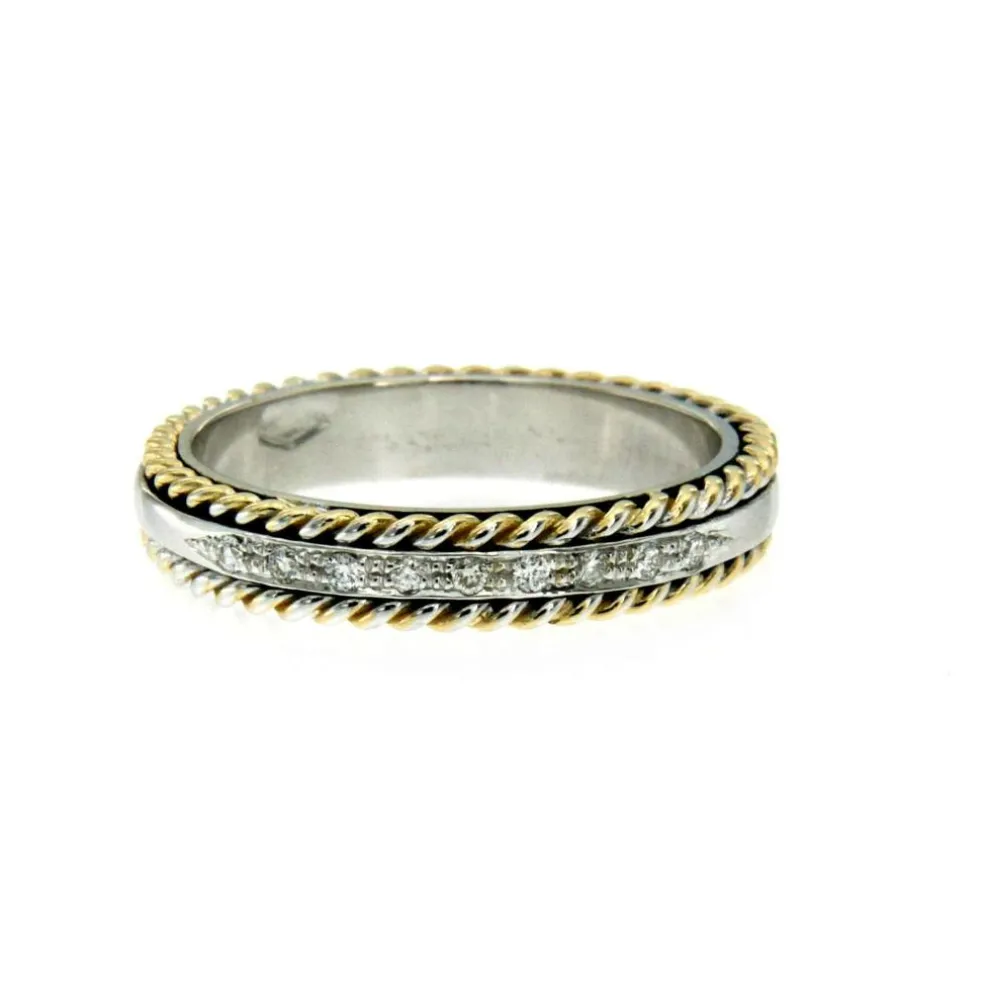 Bague Diamants motif corde