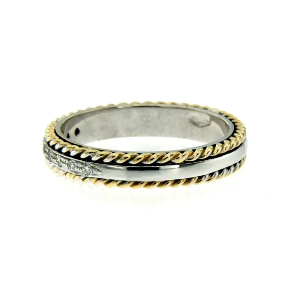 Bague Diamants motif corde