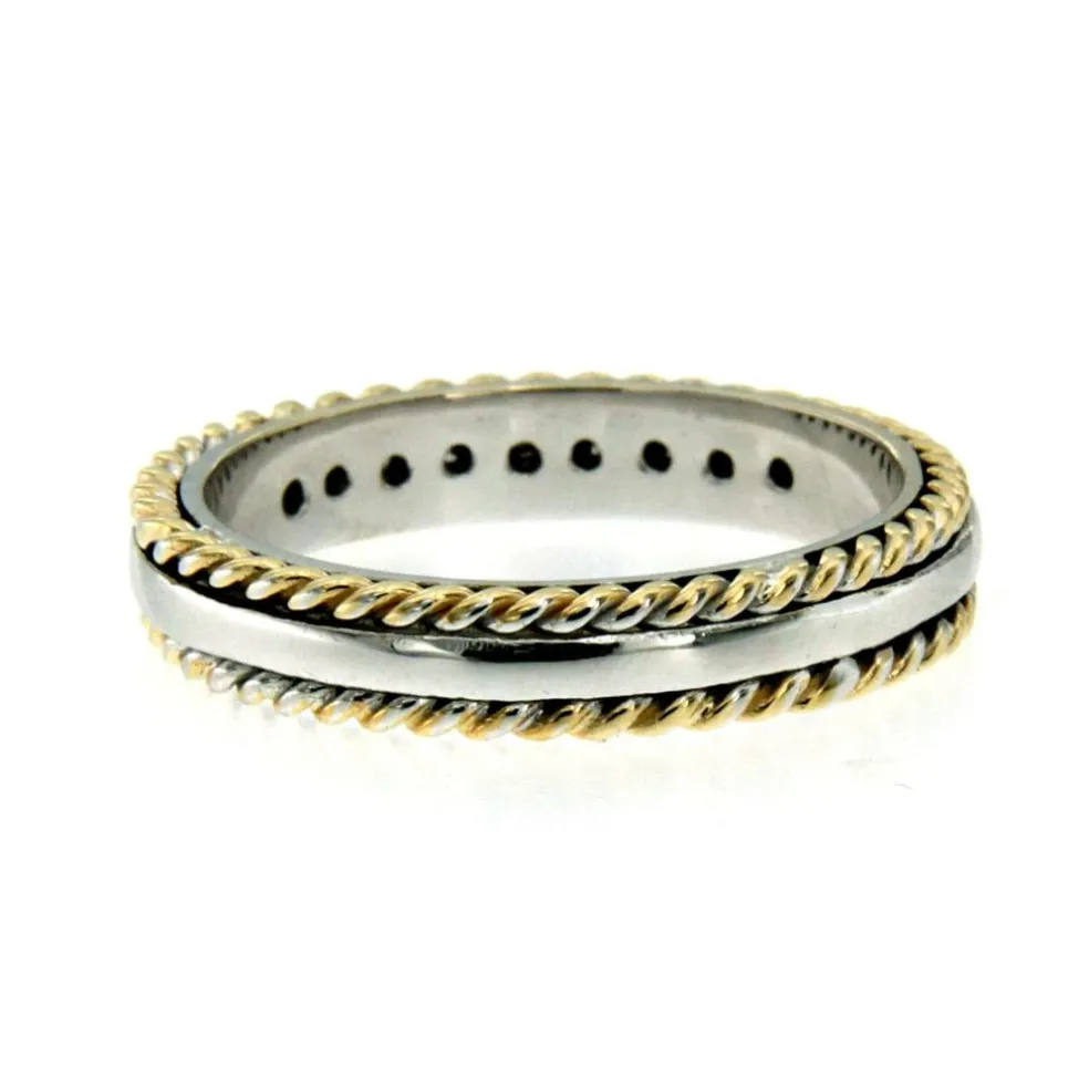 Bague Diamants motif corde